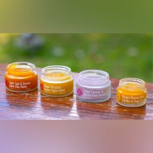 Set of Freya Organics Skincare Balms and Scrub - New